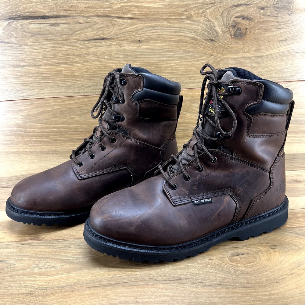 Thorogood V Series Mens Boots 14 Brown Waterproof Leather Lace Up 800 g